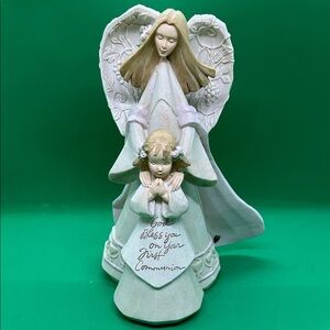 VINTAGE ENESCO 2006  by Karen Hahn Angel and Child Communion Figurine.